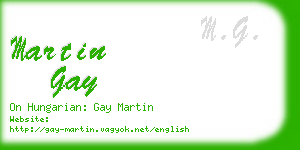 martin gay business card